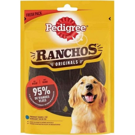 Pedigree Ranchos Originals au Boeuf 95% de Viandes 70g (lot de 10)