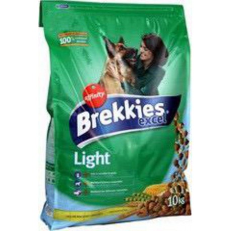 Brekkies Excel Light au Poulet et aux Légumes Aliment pour Chien 10Kg (lot de 2)