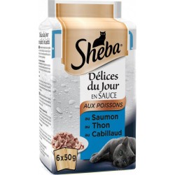 SHEBA DELICE DU JOUR POISSON 6x50g (lot de 3)