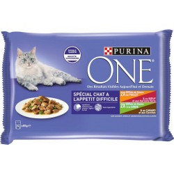 Purina ONE Spécialité Chat Appetit Difficile 4x85g 340g