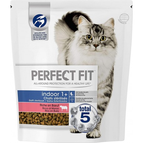 PERFECTFIT Croquettes pour Chat Stérilisé au Boeuf 1.4Kg