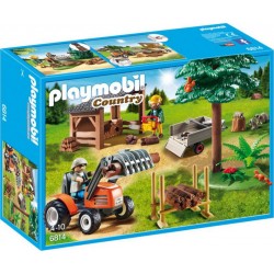 PLAYMOBIL 6814 Country - Véhicule De Débardage Avec Bûcherons