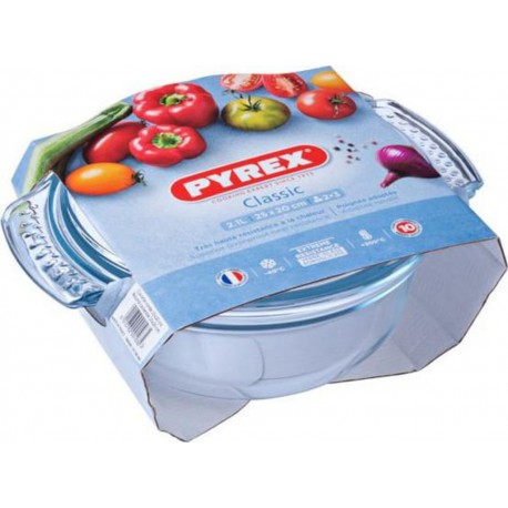 Pyrex Cocotte ronde en verre 2,10 L (1,50+0,60 L) CLASSIC