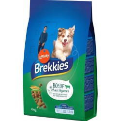 Brekkies Croquettes Chiens Adult au Boeuf et Légumes 4Kg (lot de 3)