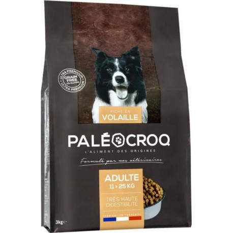 PALÉOCROQ Croquettes Race Moyenne par DEMAVIC pour Chien 3Kg (lot de 3)