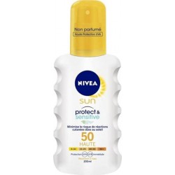 Nivea Sun Spray Protect Et Sensitive SPF50 200ml (lot de 2)