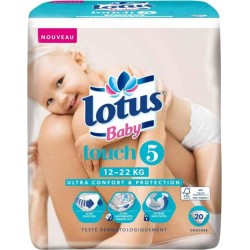 Lotus Couches Baby Touch 5 (12-22Kg) X20 (lot de 2)