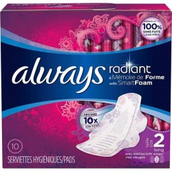 Always Radiant Serviettes Hygiéniques Taille 2 x10 (lot de 3)
