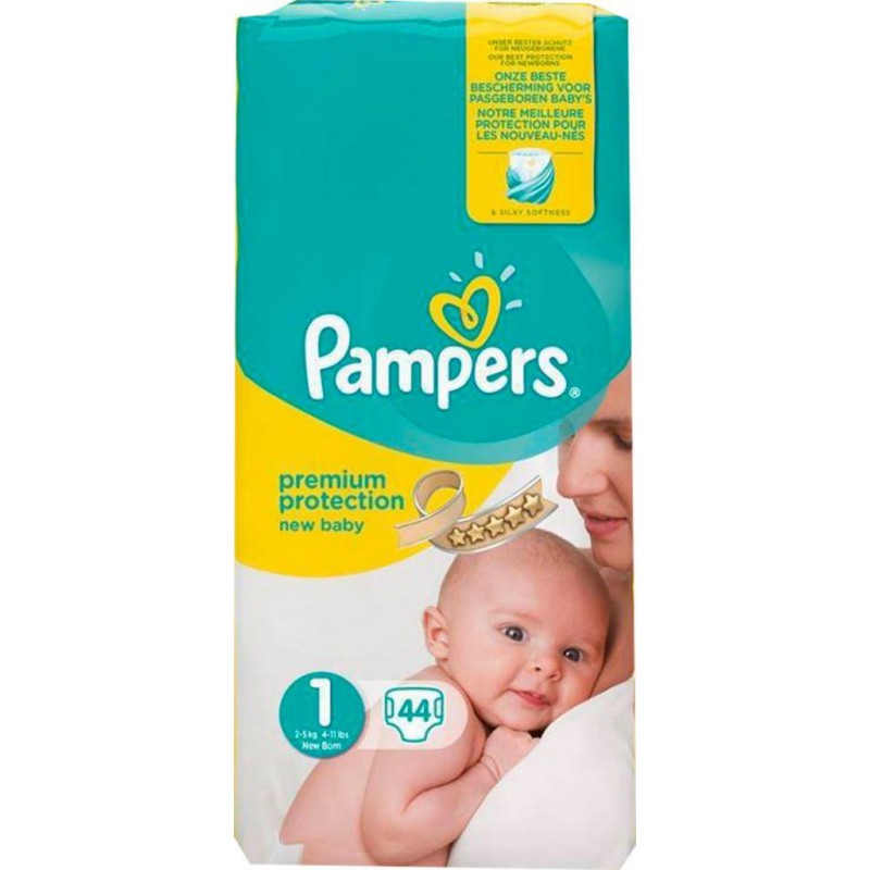 PAMPERS New Baby Taille 1 - 2 à 5Kg - 264 couches - Format pack 1