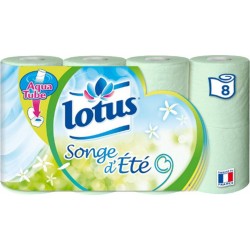 Lotus Papier Toilette Songe d’Été 8 Rouleaux (lot de 3)