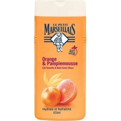 Le Petit Marseillais Gel Douche Et Bain Orange & Pamplemousse 650ml (lot de 2)