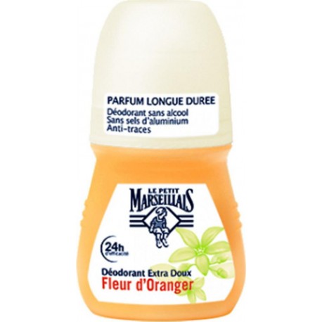 Le Petit Marseillais Déodorant Bille Soin Douceur Féminin Fleur d’Oranger 50ml (lot de 3)
