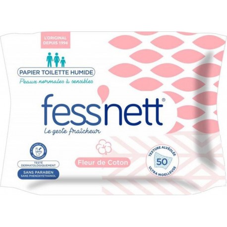 Fess'nett Fess'nett Papier Toilette Humide Fleur De Coton 50