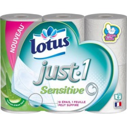 Lotus Just-1 Sensitive Aloe Vera Aquatube 6 Rouleaux (lot de 3)