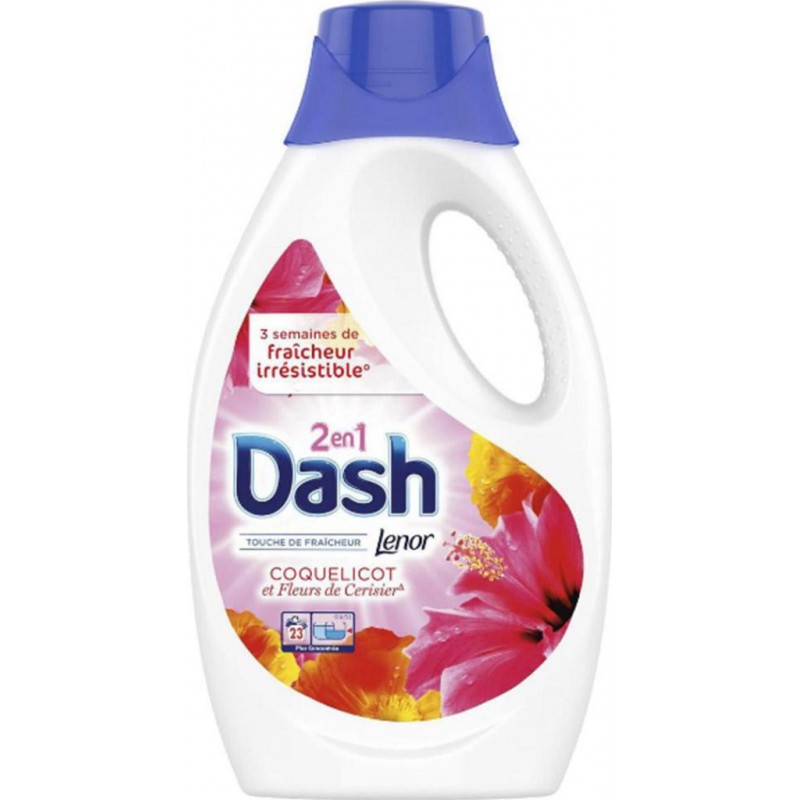 Dash Lenor Liquide Coquelicot Et Fleurs De Cerisier 1,265L (lot de