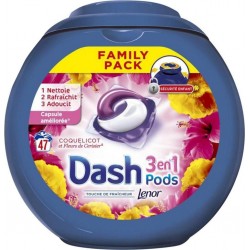 Dash Lenor Liquide Coquelicot Et Fleurs De Cerisier 1,265L (lot de 2) 