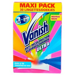 Vanish Anti Décoloration Ultra 30 Lingettes (lot de 2)