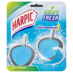 Harpic Bloc Cuvette Galet Hygiène Marine (lot de 4 soit 8 galets)