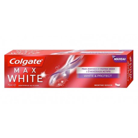 Colgate Dentifrice Max White et Protect 75ml (lot de 4)