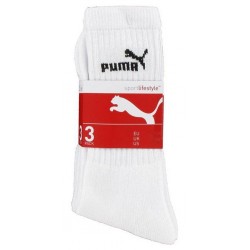 Puma Mi Chaussettes Blanches Sport Logo Noir Taille 39 à 42 (lot de 6 paires)