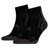 Head Chaussettes Performance Quarter Gris Noir Taille 39 à 42 (lot de 4 paires)