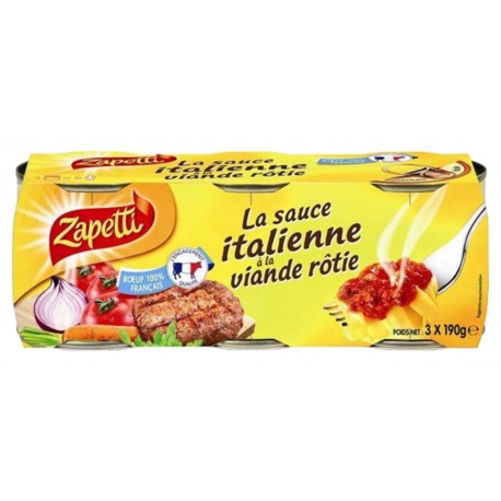 Zapetti Sauce Italienne A La Viande Rôtie 190g (lot de 18)