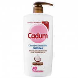 Cadum Crème Douche Surgras Huile d’Amandes Douces Bio et de Coco Bio Vierge 750ml (lot de 3)