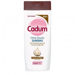 Cadum Crème Douche Surgras Huile d’Amandes Douces Bio et de Coco Bio Vierge 400ml (lot de 3)