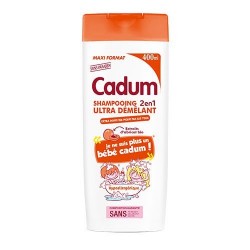 Cadum Shampooing Enfants 2 en 1 Ultra Démêlant Abricot 400ml (lot de 3)