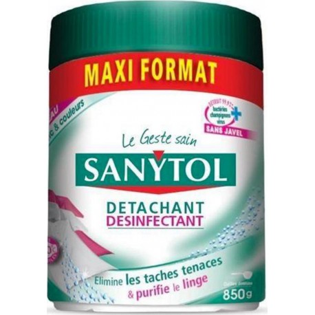 Sanytol Détachant Désinfectant Elimine Les Taches Tenaces Et Purifie Le Linge 850g (lot de 2)