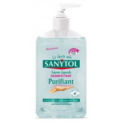 Sanytol Savon Liquide Désinfectant Purifiant Sauge De Tilleul 250ml (lot de 4)