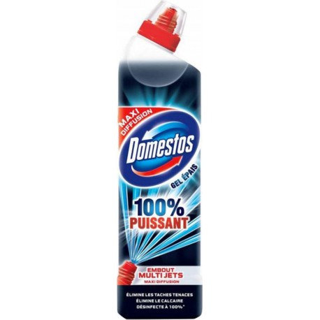 Domestos 100% Puissant Gel Epais Embout Multi Jets 750ml (lot de 6)