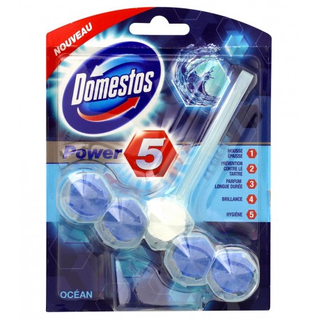 Domestos Bloc Cuvette Power 5 Océan (lot de 4)