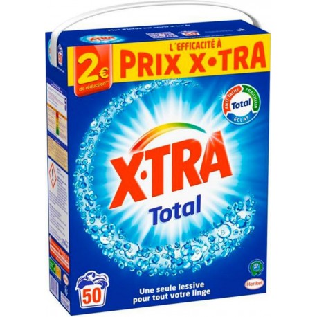 Xtra Total Lessive Poudre 50 Lavages 2,75Kg (lot de 2)