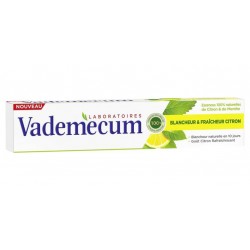 Vademecum Dentifrice FBlancheur Et Fraîcheur Citron Essences 100% Naturelles Citron Menthe 75ml (lot de 4)