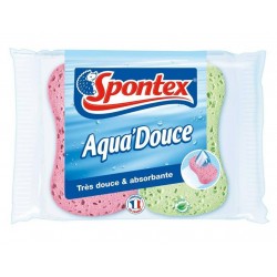Spontex Eponge Aqua’Douce Par 2 (lot de 3 soit 6 éponges)