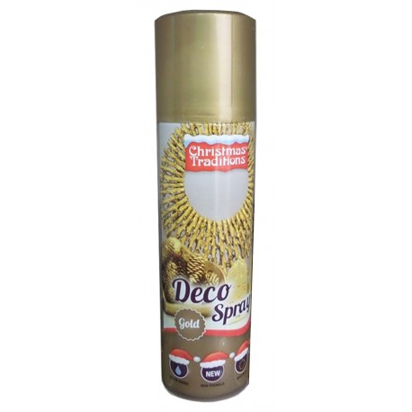 Christmas Traditions Déco Spray Gold Bombe Déco Or 150ml (lot de 4)