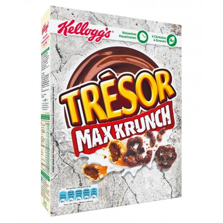 Kellogg's Kellogg’s Trésor Max Krunch Chocolat Noisettes 375g (lot de 3)