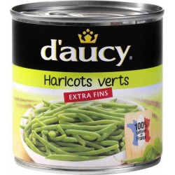 D'aucy Haricots Verts Extra Fins 400g PNE 220g (lot de 10)