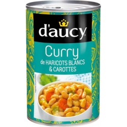 D'aucy Haricots Blancs & Carottes Curry 400g (lot de 5)