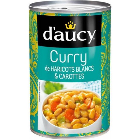 D'aucy Haricots Blancs & Carottes Curry 400g (lot de 5)