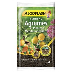 Algoflash Terreau Agrumes et Plantes Méditerranéennes Mélange Riche 6L (lot de 2 soit 12L)