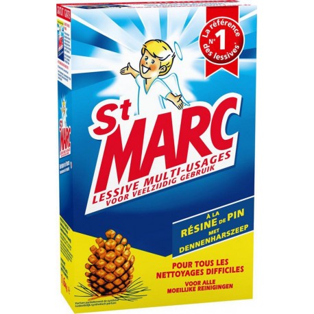 St Marc Lessive Multi-Usages à la Résine de Pin 1,6Kg (lot de 4)