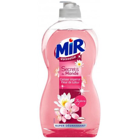 Mir Vaisselle Secret du Monde Cerisier Impérial et Fleurs de Lotus Super Dégraissant Japon 500ml (lot de 10)