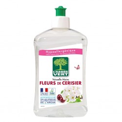 L'Arbre Vert L’Arbre Vert Vaisselle Mains Hypoallergénique aux Fleurs de Cerisier 500ml (lot de 8)