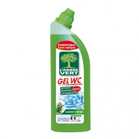 L'Arbre Vert L’Arbre Vert Gel WC Nettoyant Détartrant Anti-Redéposition Romarin Intense 740ml (lot de 6)