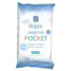 Biolane Lingettes Pocket Visage et Mains x20 (lot de 6 soit 120 lingettes)