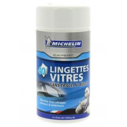 Michelin Expert Lingettes Vitres Sans Traces ni Reflet x40 (lot de 2 soit 80 lingettes)