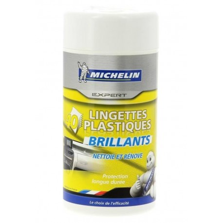Michelin Expert Lingettes Plastiques Brillants Nettoie et Rénove x40 (lot de 2 soit 80 lingettes)