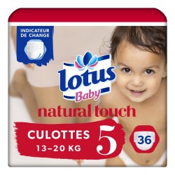 LOT DE 3 - LOTUS BABY Couches culottes bébé taille 4 : 9 - 14kg